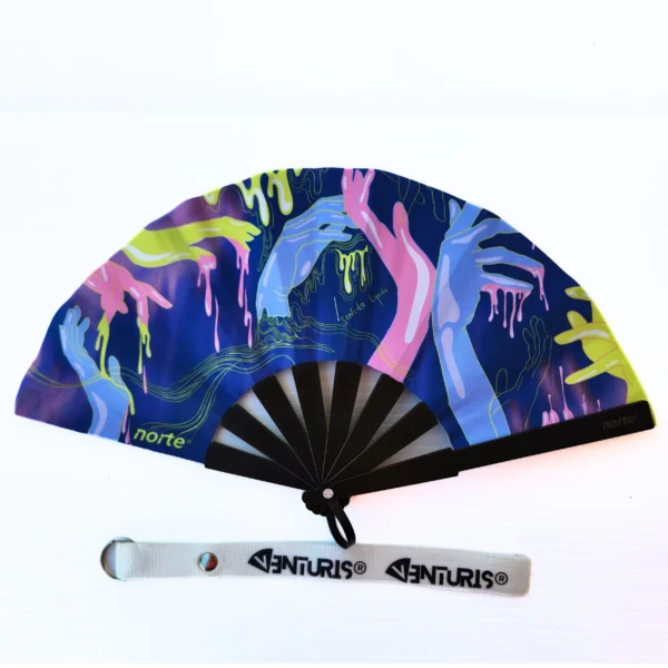 Abanico Lila Neon Hand Pocket